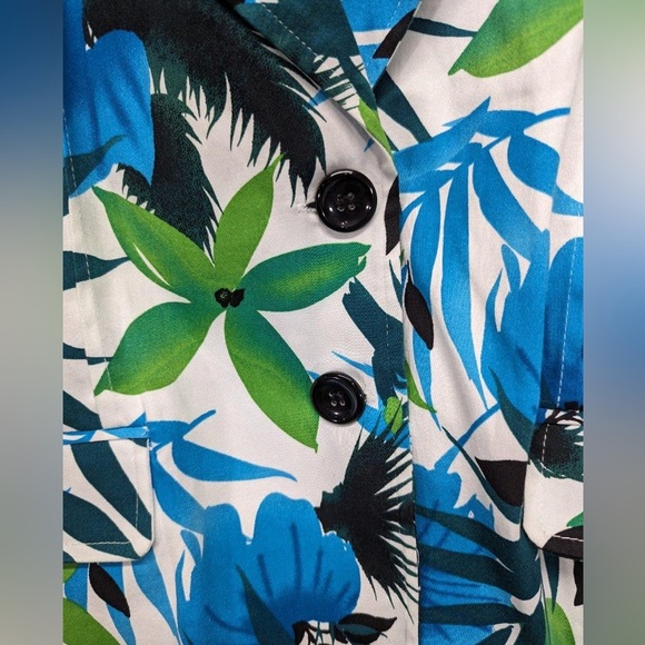 Notations Floral printed lightweight blazer size L - Picture 3 of 7